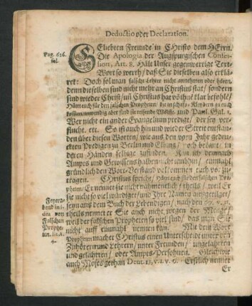 Deductio oder Declaration.