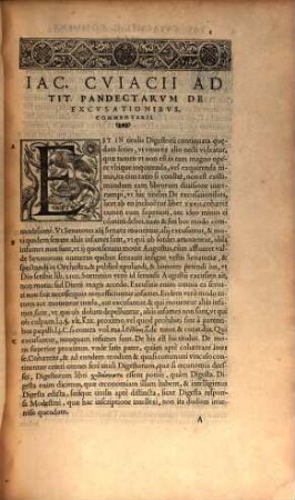 Ad Titulum Digestorum de excusationibus Commentarius