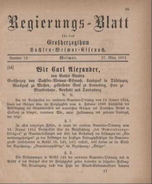 Nr. 15 : 27. März 1872