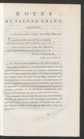 Notes Du Second Chant