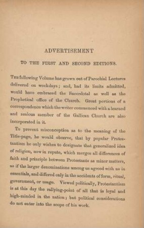 Advertisement to the first and second editions