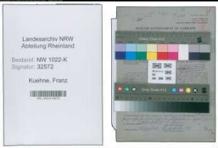 Entnazifizierung Franz Kuehne , geb. 24.03.1882 (Justizbeamter)