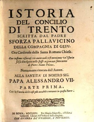 Istoria del Concilio di Trento, 1