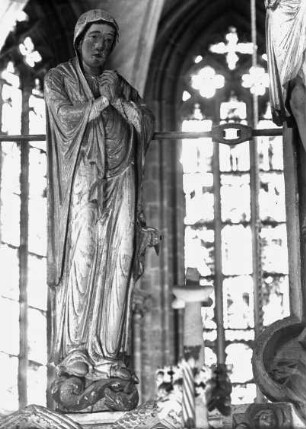 Halberstadt, Dom St. Stephanus und St. Sixtus, Chor, Triumphkreuzgruppe, Maria