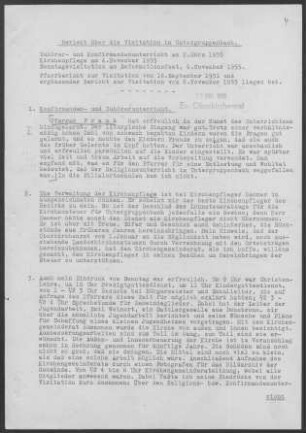 Untergruppenbach mit Happenbach und Teilen von Wüstenhausen: Visitationsbericht mit Pfarrbericht 1955