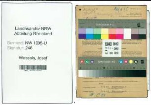 Entnazifizierung Josef Wessels , geb. 06.03.1899 (Automechaniker)