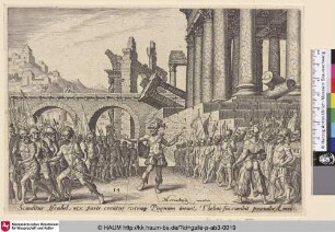 Scinditur Israhel, rex parte creatur utraque pugnam ineunt, Thebni succumbit praevalet amri