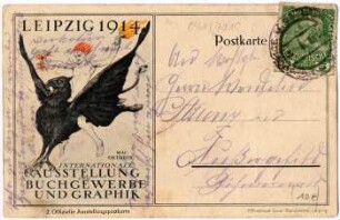 Leipzig 1914 : internationale Ausstellung für Buchgewerbe und Graphik [Weltausstellung für Buchgewerbe und Graphik, Leipzig 1914 : Offizielle Ansichtskarte]