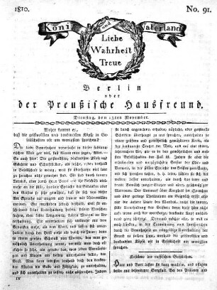 No. 91., 13ten November 1810