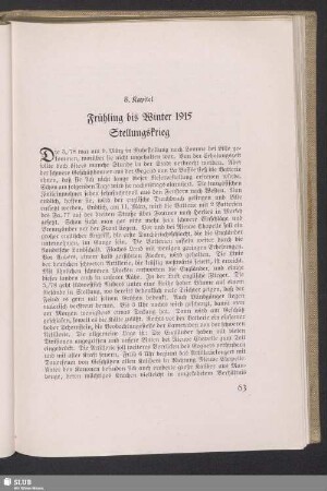 8. Kapitel. Frühling bis Winter 1915. Stellungskrieg