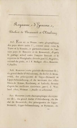 Royaume d'Hanovre, duchès de Brunswick et Oldenbourg