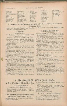 2. Die königlich Preußischen Staatsbehörden.