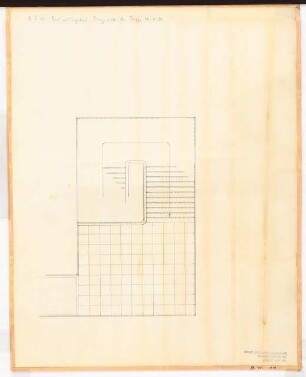 Reichsluftfahrtministerium, Berlin: Verbindungsbau: Treppe Grundriss 1:50