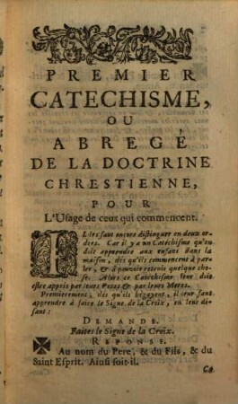 Catechisme du Diocese de Meaux