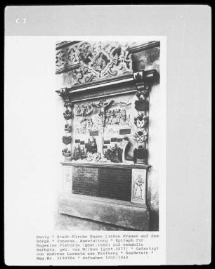 Epitaph des Eugenius Pistoris und seiner Gemahlin