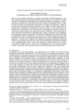 Las dificultades de la justicia penal internacional en Darfur