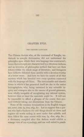 Chapter XVIII. The Chinese language.