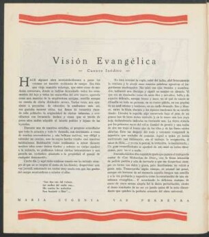 Visión Evangélica : Cuento inédito