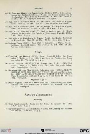 Sonstige Geistlichkeit (Nr. 563-885)