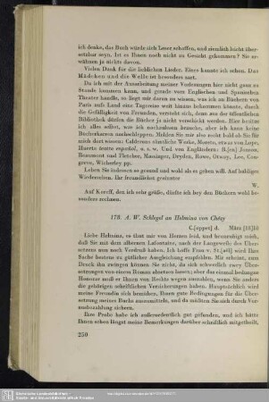 August Wilhelm von Schlegel an Helmina von Chézy, Coppet, März 1810