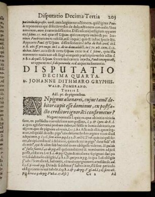 Disputatio Decima Quarta