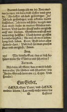 Ein Gebet.