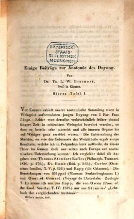 Archiv für Anatomie, Physiologie und wissenschaftliche Medicin. 1847