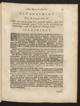 Uitbreiding Over Rom. 6: vers 22.