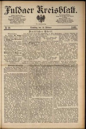 Ausgabe vom Dienstag, den 14. Februar 1899.