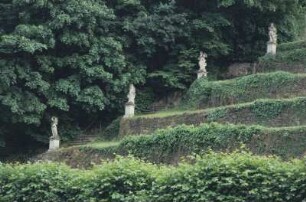 DDR. Parkterrassen mit Skulpturen