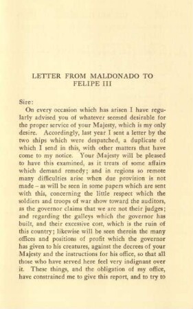 Letter from Maldonado to Felipe III