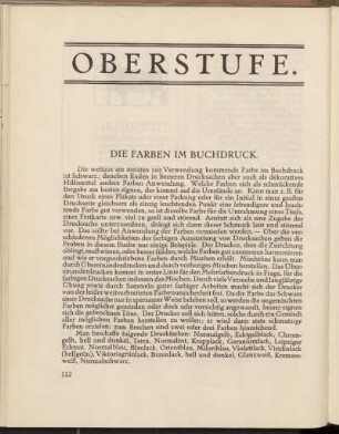 Die Farben im Buchdruck.