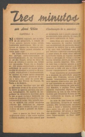 Três minutos : Continuação do n. anterior. [Romance - Continuação]