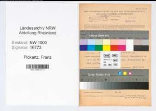Entnazifizierung Franz Pickartz, geb. 10.03.1910 (Finanzangest.)