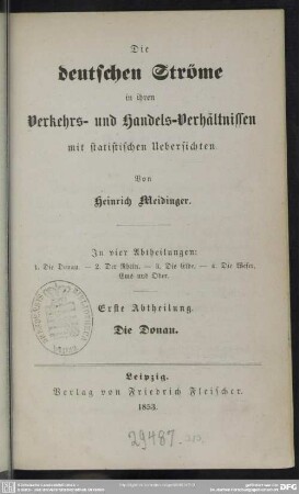 1: Die Donau und ihre schiffbaren Nebenflüsse und Kanäle