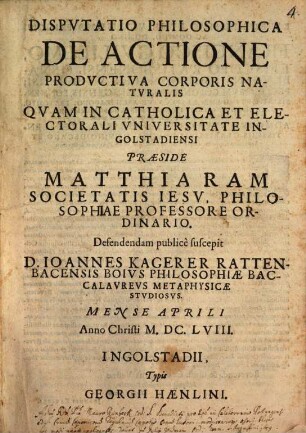 Disp. philos. de actione productiva corporis naturalis