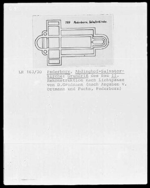 Abdinghofkirche in Paderborn: Grundriss des Baus II