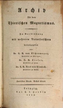 Archiv für den thierischen Magnetismus. 12, 12. 1823