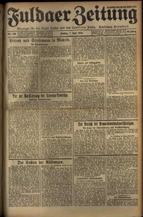 Ausgabe vom Freitag, den 07. Juni 1929.