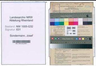 Entnazifizierung Josef Sondermann , geb. 15.08.1885 (Stadtinspektor)