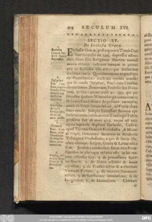 Sectio XV. De Ecclesia Graeca.