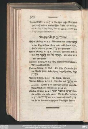 Klagegesänge Jeremiä.