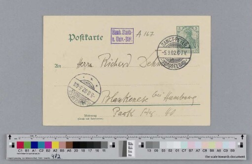 Postkarte an Richard Dehmel