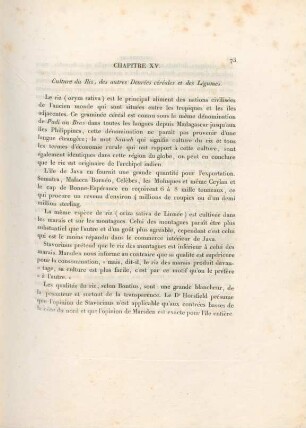 Chapitre XV. Culture du riz, des autres denr´ees céréales et des légumes