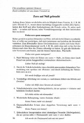 Zero auf Null gebracht