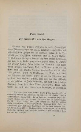 Viertes Kapitel. Die Romantiker und ihre Gegner