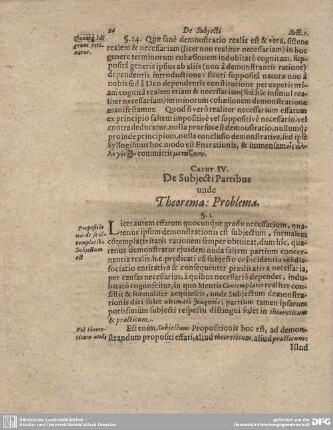 Caput IV. De Subjecti Partibus.