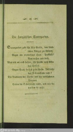 Die französischen Sauvegarden