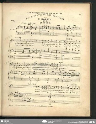 No. 8 Quatuor: "Ach mein Freund steh mir bei / Mon ami les voilà"
