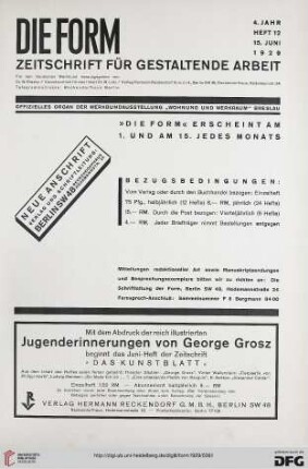 Heft 12 (15. Juni 1929)